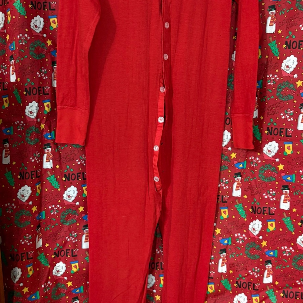 Vintage Men's Red Union Suit Thermal Underwear